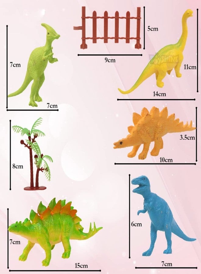 OANGO Pack of Medium Large Sized Wild Animal Dinosaur Rubber Play Toy for Kids Baby 2 3 4 5 Year Old, Non-Toxic (Wild Animal Dinosaur) (Pack of 18) - Image 3